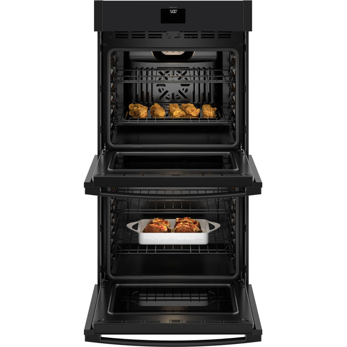  GE 27-inch Built-in Double Wall Oven with True European Convection Technology JKD5000DVBB IMAGE 2