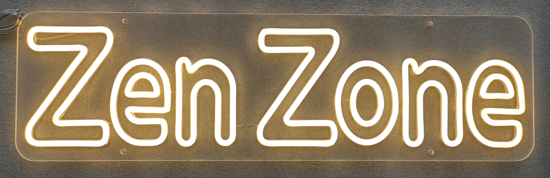 ''Zen Zone'' Neon Typography
