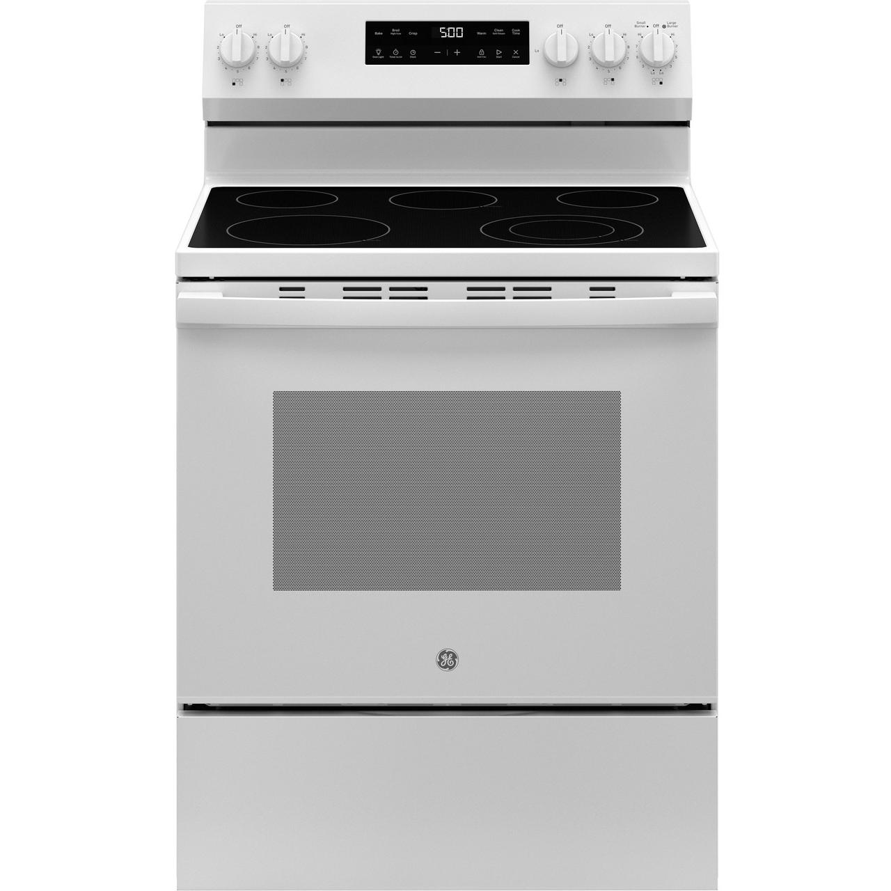  GE 30-inch Freestanding Electric Range GRF500PVWW IMAGE 1
