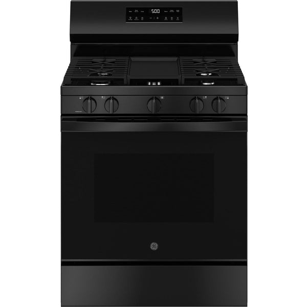 GE 30-inch Freestanding Gas Range with Center Oval Burner GGF500PVBB