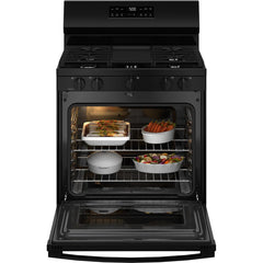  GE 30-inch Freestanding Gas Range with Center Oval Burner GGF500PVBB IMAGE 2