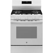  GE 30-inch Freestanding Gas Range with Center Oval Burner GGF500PVWW IMAGE 1