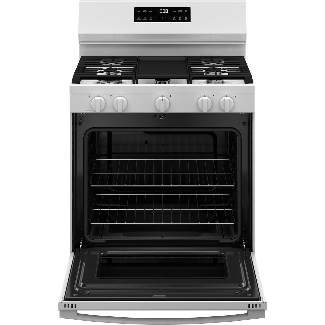 GE 30-inch Freestanding Gas Range with Center Oval Burner GGF500PVWW IMAGE 3