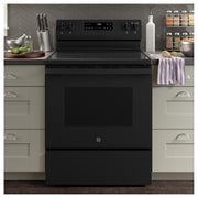  GE 30-inch Freestanding Electric Range with Steam Clean GRF400SVBB IMAGE 5