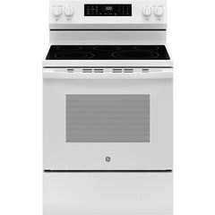  GE 30-inch Freestanding Electric Range with Convection Technology GRF600AVWW IMAGE 1
