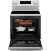  GE 30-inch Freestanding Electric Range with Convection Technology GRF600AVWW IMAGE 2