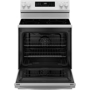  GE 30-inch Freestanding Electric Range with Convection Technology GRF600AVWW IMAGE 3