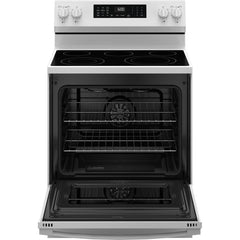  GE 30-inch Freestanding Electric Range with Convection Technology GRF600AVWW IMAGE 3