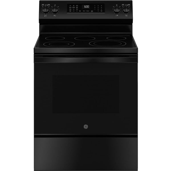 GE 30-inch Freestanding Electric Range with Convection Technology GRF600AVBB