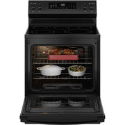  GE 30-inch Freestanding Electric Range with Convection Technology GRF600AVBB IMAGE 2