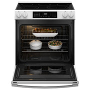  GE 30-inch Slide-in Electric Range with Convection Technology GRS600AVWW IMAGE 2