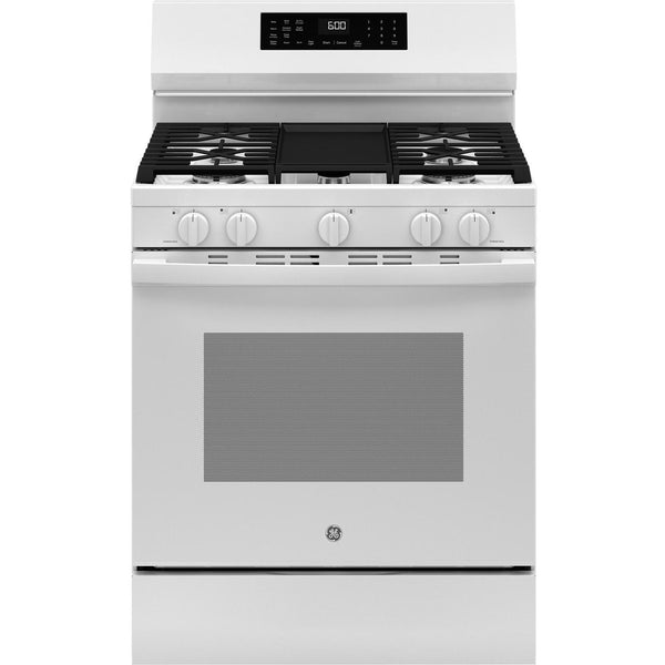 GE 30-inch Freestanding Gas Range with Convection Technology GGF600AVWW