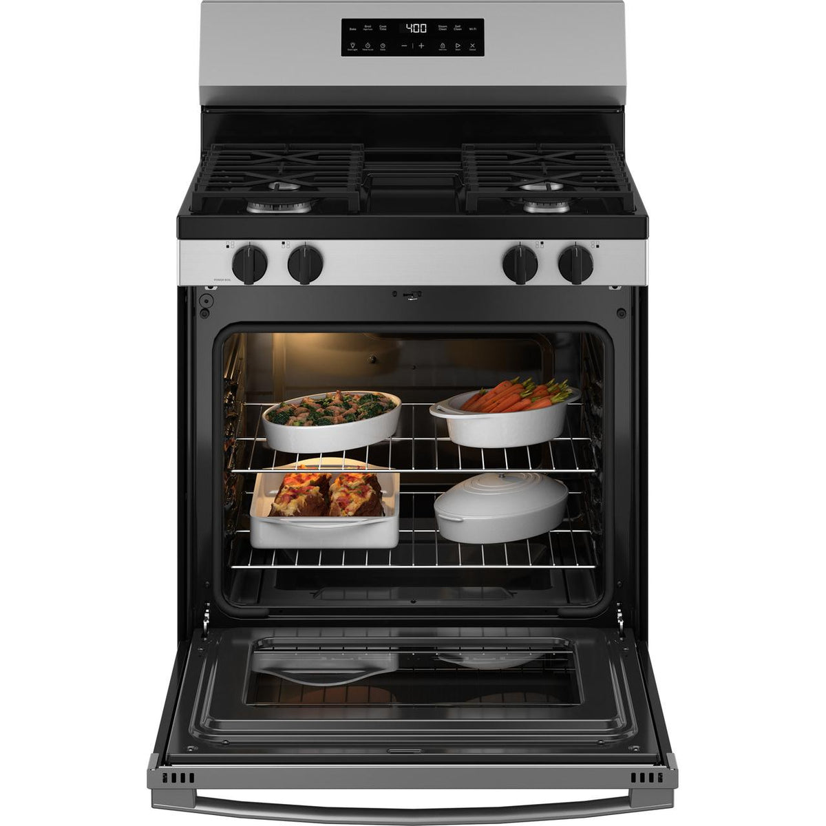  GE 30-inch Freestanding Gas Range with SmartHQ™ GGF400PVSS IMAGE 2
