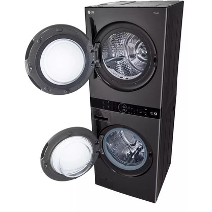  LG Stacked Washer/Dryer Electric Laundry Center with Wi-Fi WKHC252HBA IMAGE 3