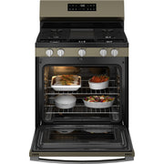  GE 30-inch Freestanding Gas Range with Center Oval Burner GGF500PVES IMAGE 2