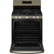  GE 30-inch Freestanding Gas Range with Center Oval Burner GGF500PVES IMAGE 3