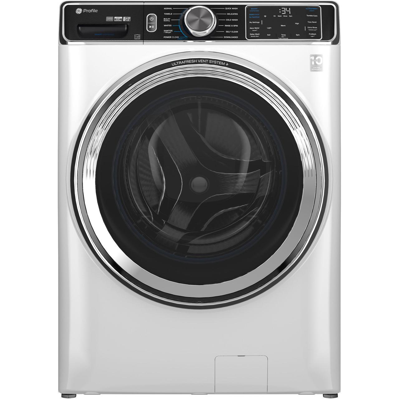  GE Profile 5.3 cu. ft. Front Loading Washer with Microban® Antimicrobial Technology PFW870SSVWW IMAGE 1