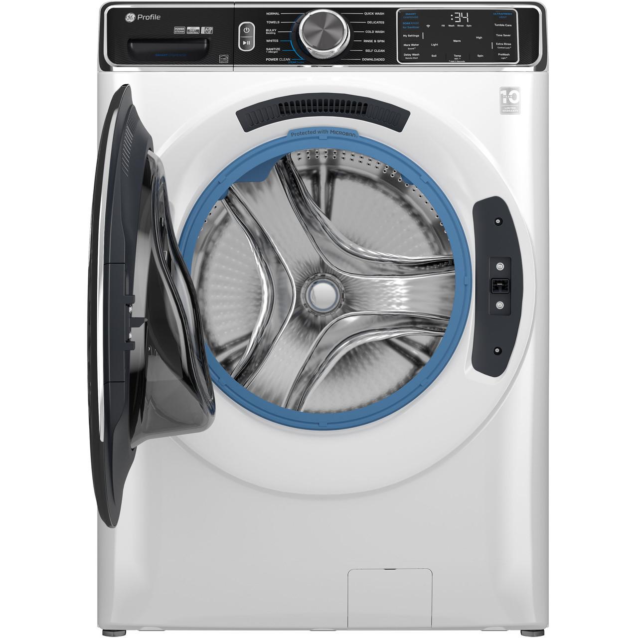  GE Profile 5.3 cu. ft. Front Loading Washer with Microban® Antimicrobial Technology PFW870SSVWW IMAGE 2