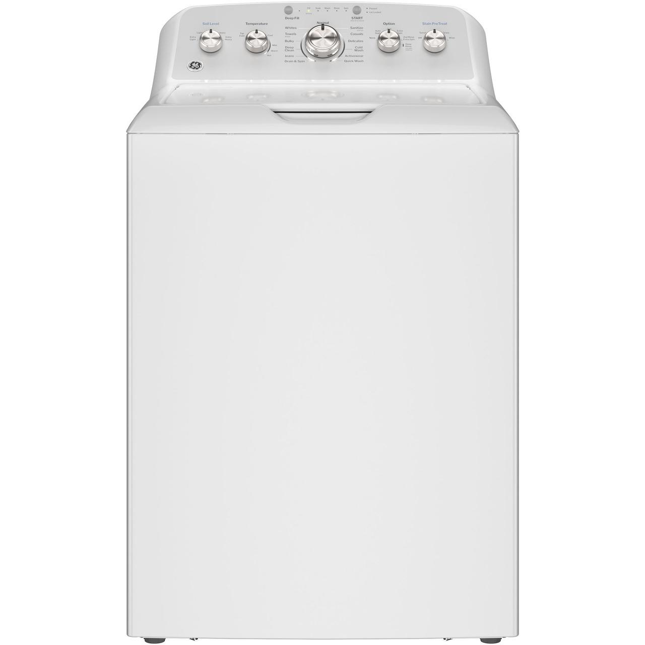  GE 4.6 cu. ft. Top Loading Washer with Stainless Steel Basket GTW538ASWWS IMAGE 1