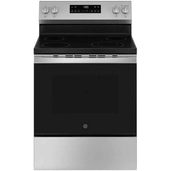 GE 30-inch Freestanding Electric Range with Steam Clean GRF40HSVSS