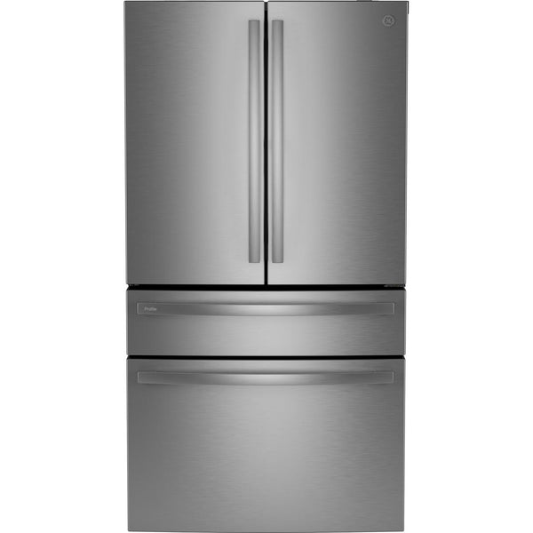 GE Profile 36-inch, 29 cu. ft. Freestanding French 4-Door Refrigerator with WiFi PGD29BYTFS