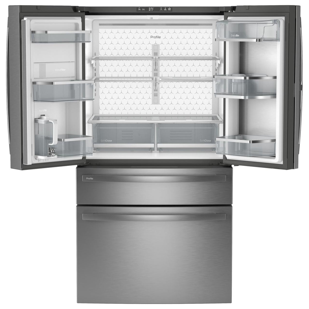 GE Profile 36-inch, 29 cu. ft. Freestanding French 4-Door Refrigerator with WiFi PGD29BYTFS IMAGE 2