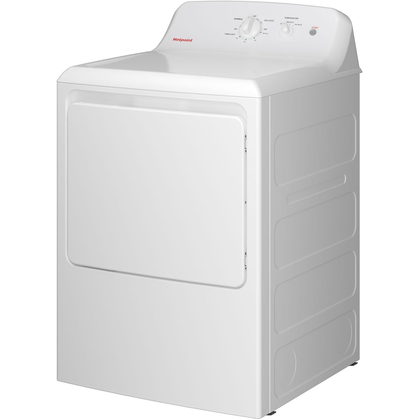  Hotpoint 6.2 cu. ft. Electric Dryer with Reversible Door HTX26EASWWW IMAGE 3