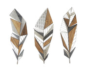 ''Industrial Feathers'' Metal Wall Art