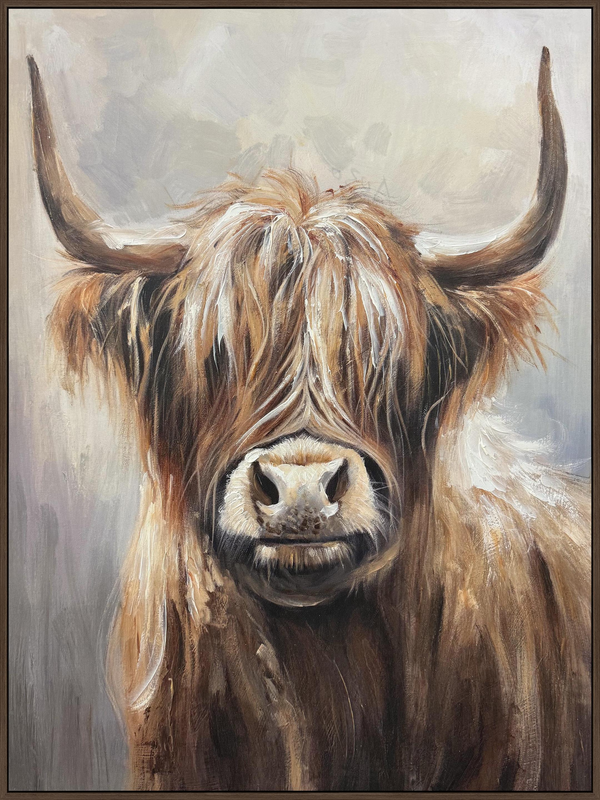 Highland Majesty Hand-painted Canvas in Frame