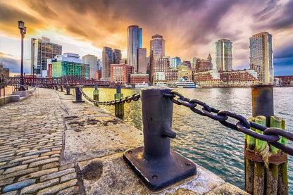 ''Boston Harbor'' Tempered Glass