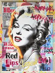''Neon Icon'' Hand-painted LED in Frame