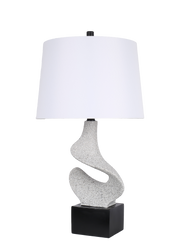 Sculpted Waves Resin & Metal Table Lamp (Case Pack 2)