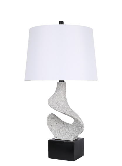 Sculpted Waves Resin & Metal Table Lamp (Case Pack 2)