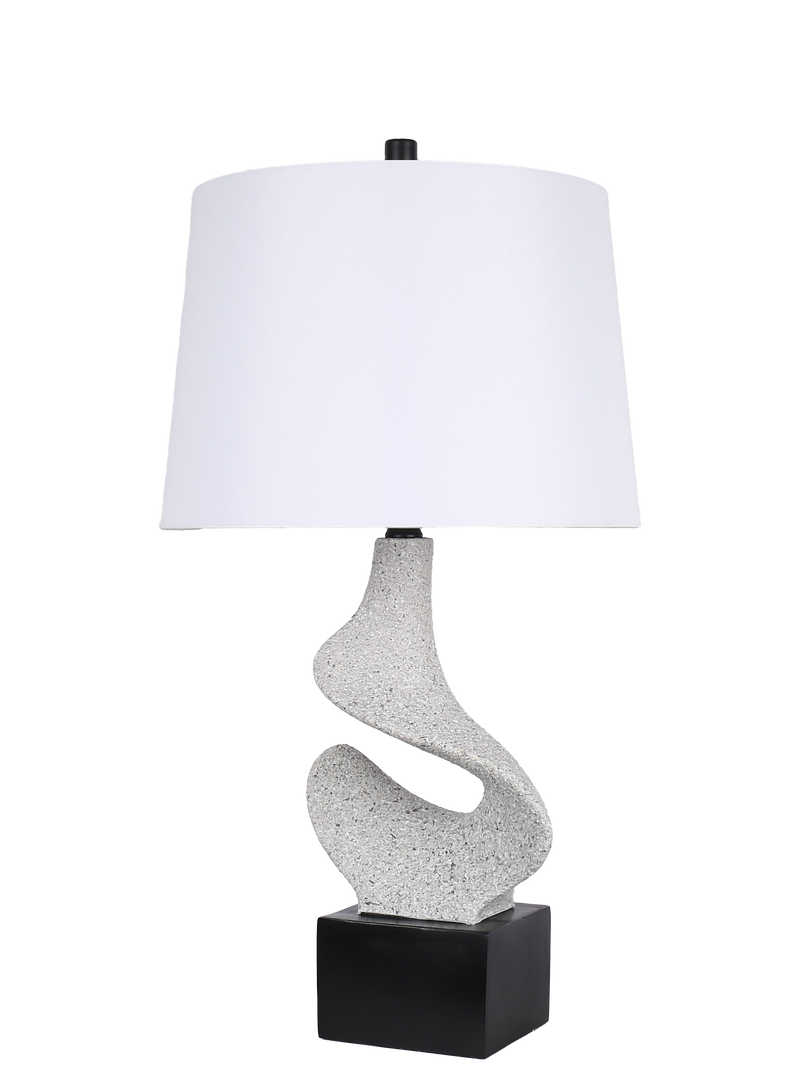 Sculpted Waves Resin & Metal Table Lamp (Case Pack 2)
