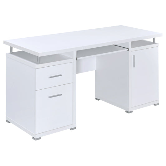 Tracy 55-inch 2-drawer Office Computer Desk Cappuccino