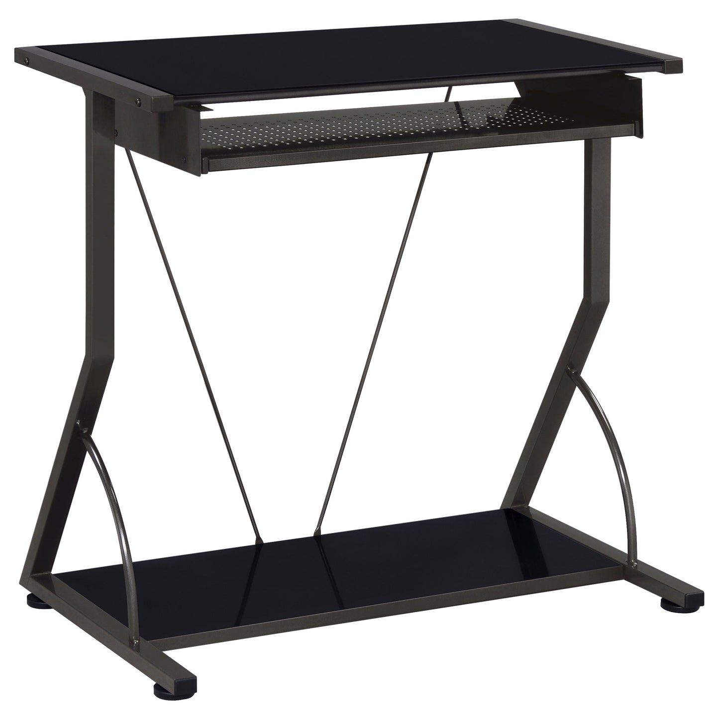 Silla de escritorio ajustable y tapizada Dione para oficina en casa, color negro