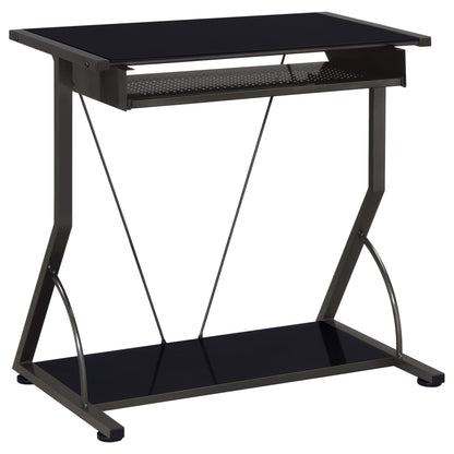 Silla de escritorio ajustable y tapizada Dione para oficina en casa, color negro