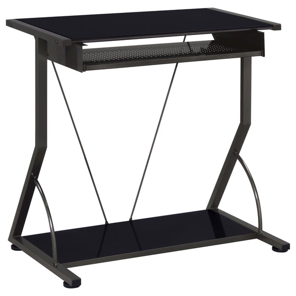 Silla de escritorio ajustable y tapizada Dione para oficina en casa, color negro