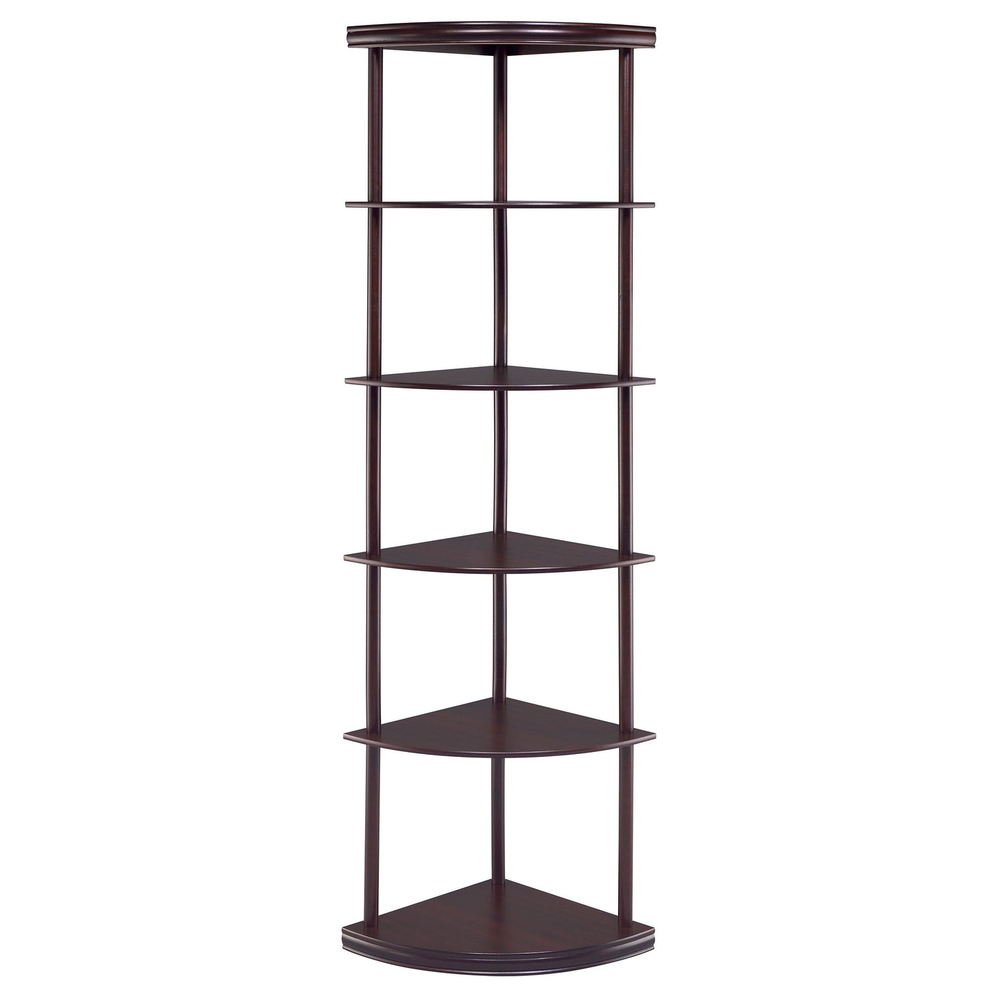 Bonwick 72-inch 5-shelf Corner Bookshelf Cappuccino