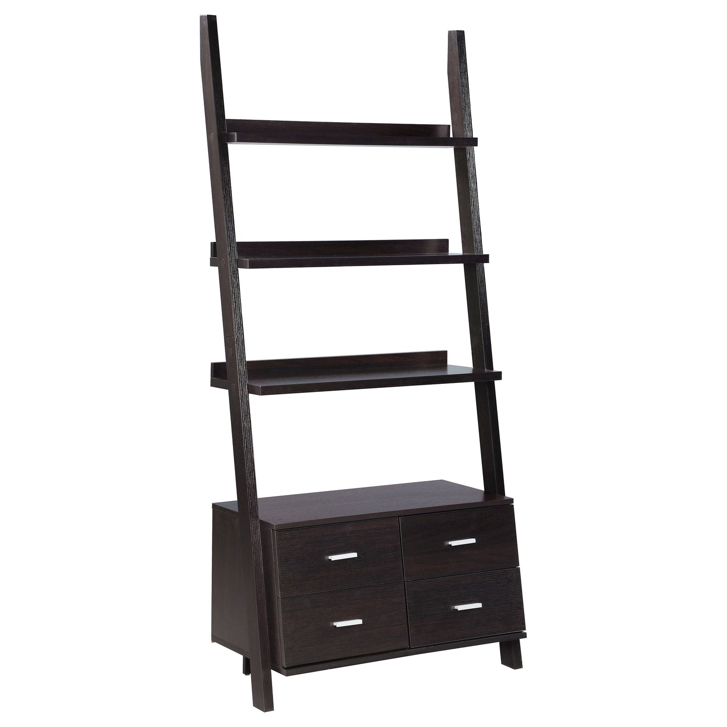 Colella Ladder Desk and Bookcase Set Cappuccino