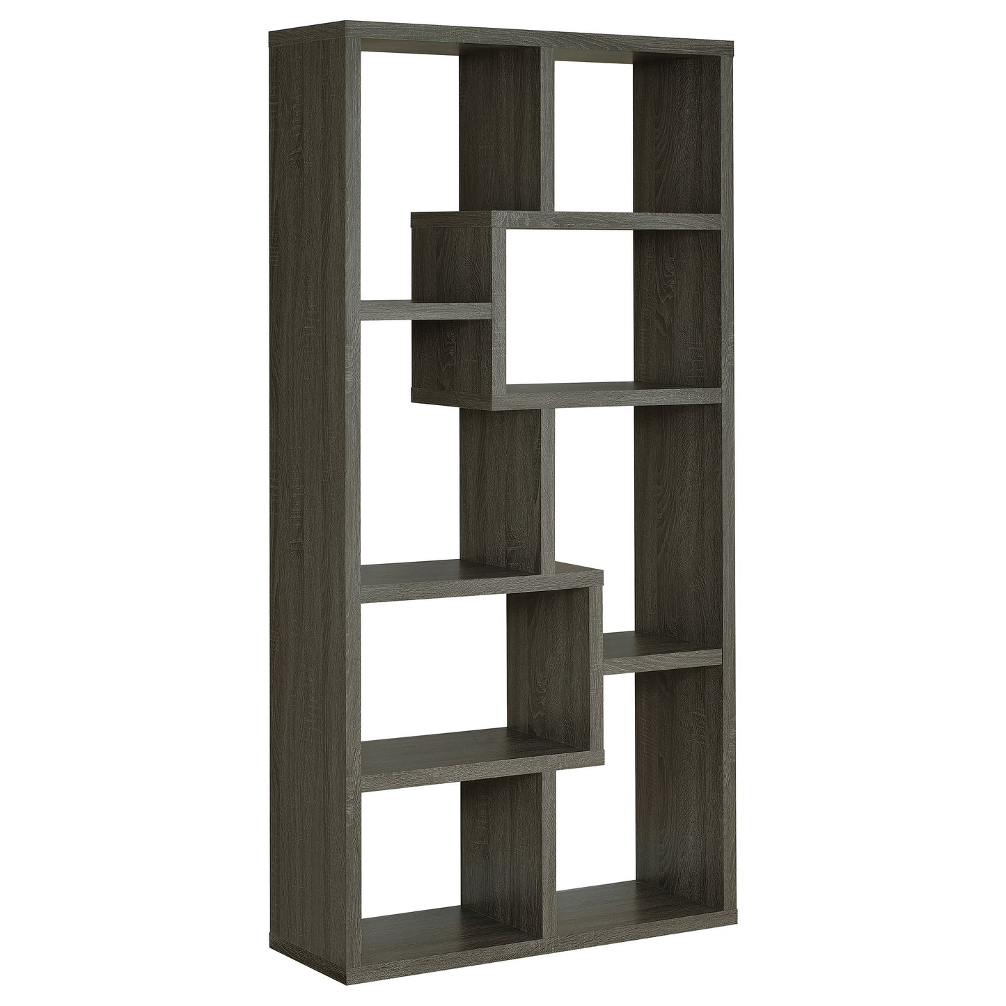 Theo 71-inch 7-shelf Bookshelf Cappuccino