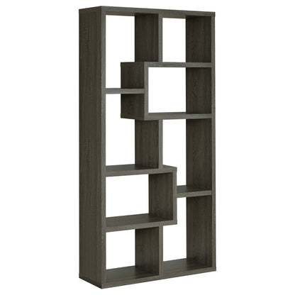 Theo 71-inch 7-shelf Bookshelf Cappuccino