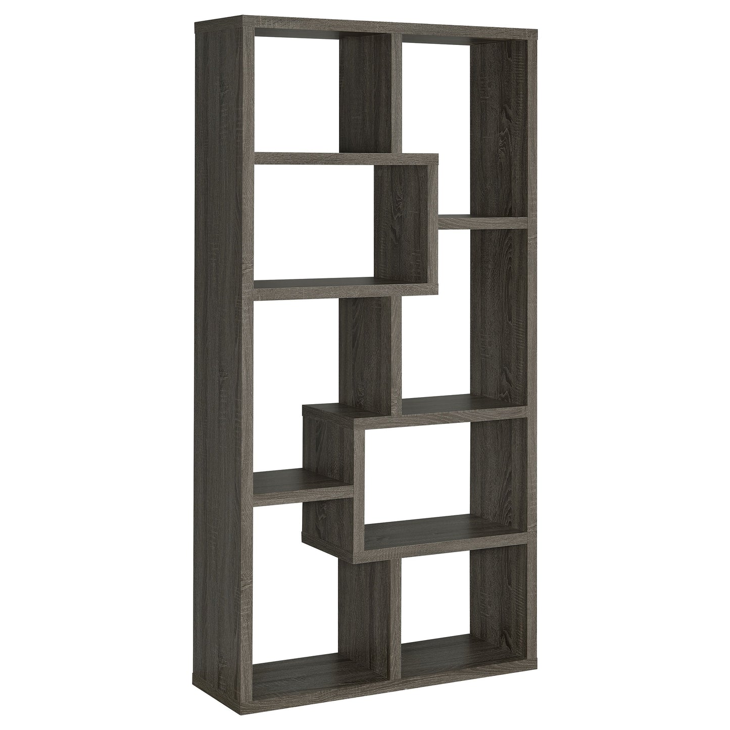 Theo 71-inch 7-shelf Bookshelf Cappuccino