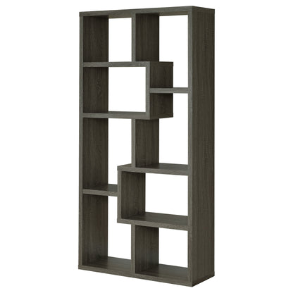 Theo 71-inch 7-shelf Bookshelf Cappuccino