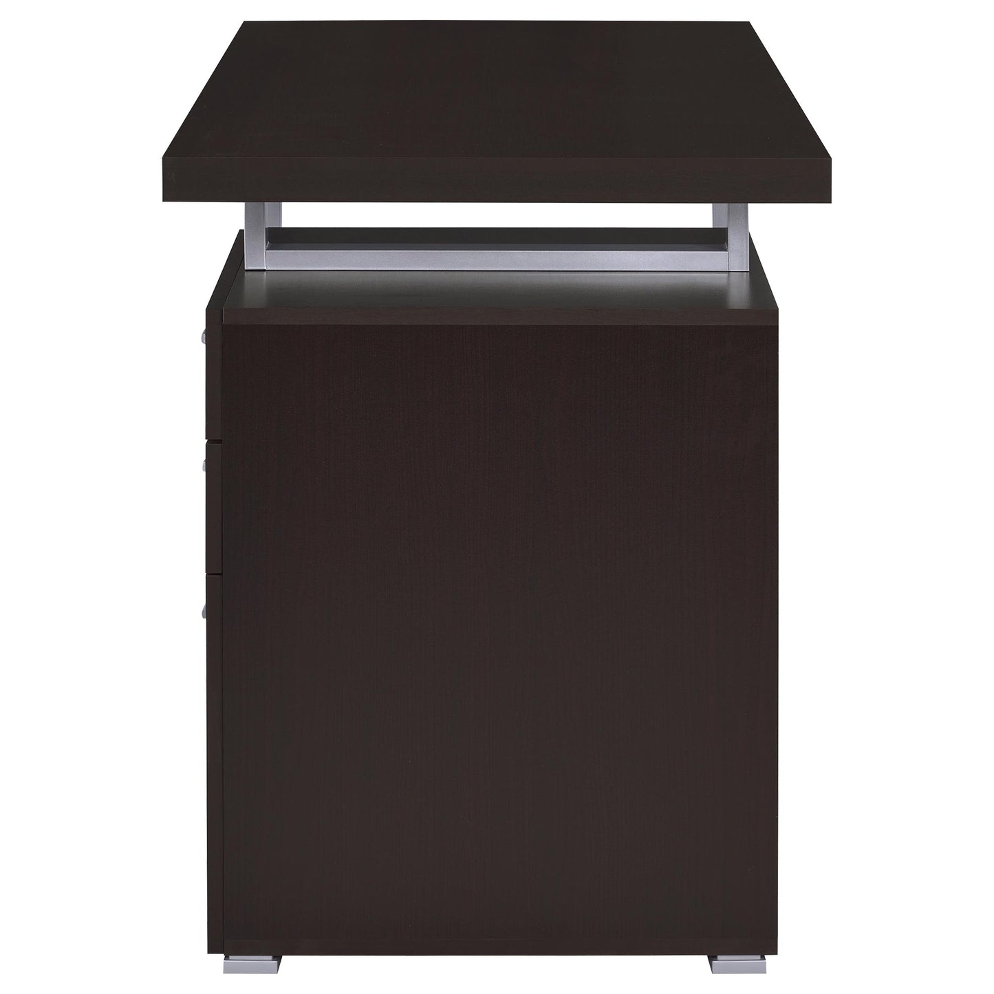 Escritorio para computadora de oficina Brennan de 47 pulgadas con 3 cajones, color capuchino