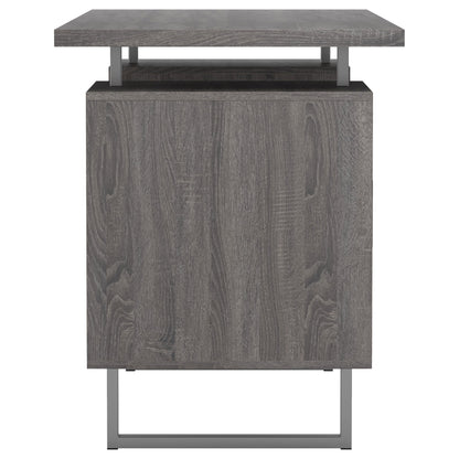 Lawtey 60-inch 2-drawer Computer Desk White High Gloss