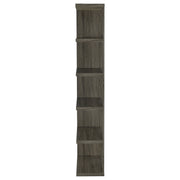 Estantería Harrison de 71 pulgadas y 5 estantes, color gris desgastado