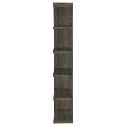 Harrison 71-inch 5-shelf Bookshelf Weathered Grey