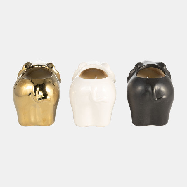 Plumeria Elephant Candle