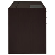 Escritorio de oficina Halston de 47 pulgadas con 2 cajones y gabinete color capuchino